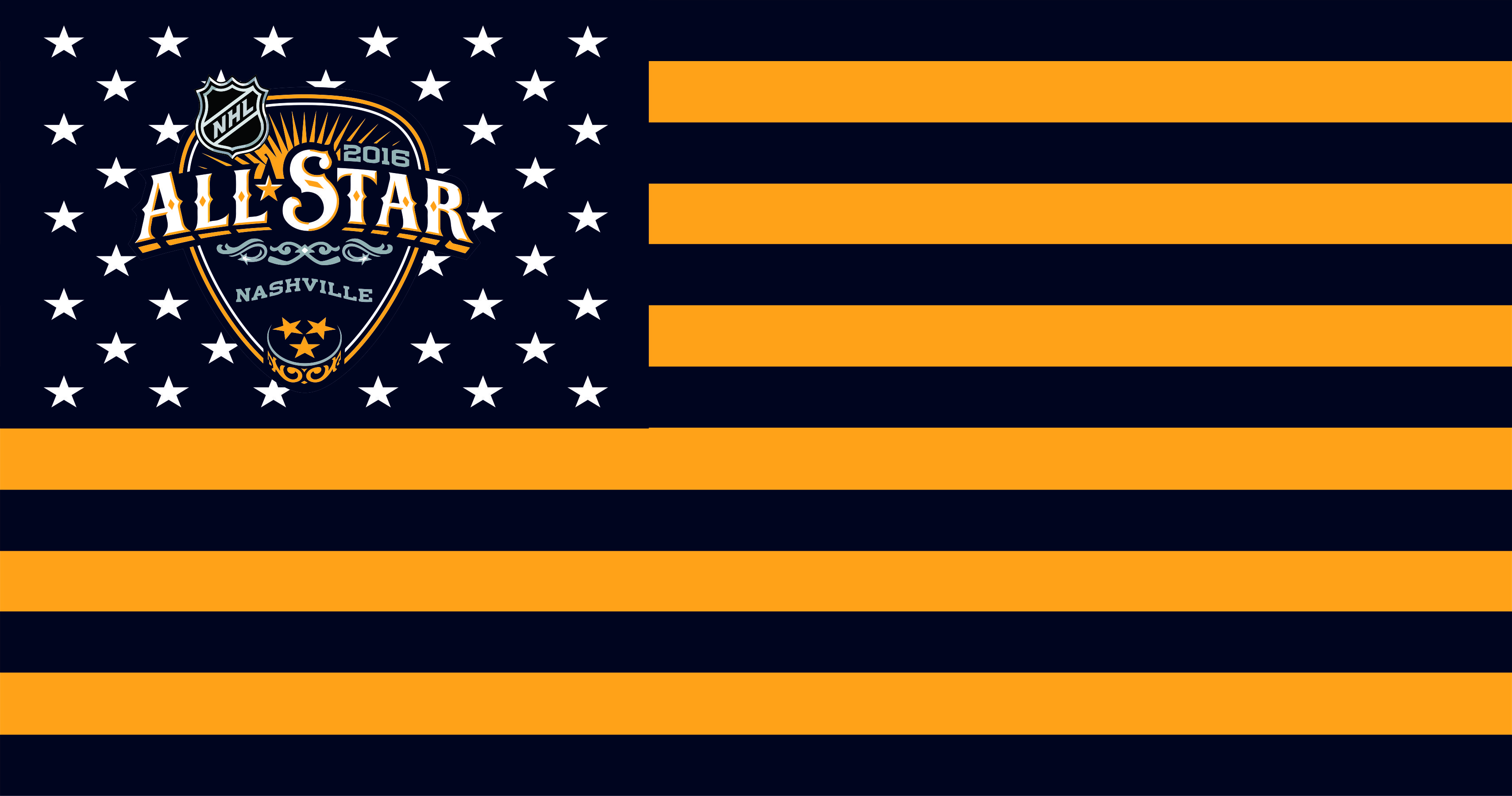 NHL All-Star Game 2016 Flag001 logo iron on paper